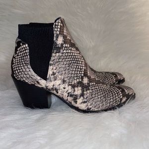 Steve Madden snakeskin booties